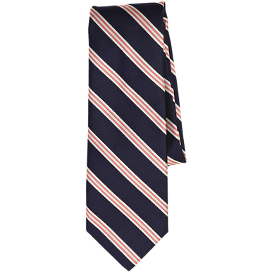 Brooks Brothers Men's Basic Stripe Silk Tie